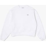 Lacoste - Witte Double Face Sweatshirt - Dames - Katoen
