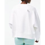 Lacoste - Witte Double Face Sweatshirt - Dames - Katoen