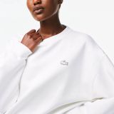 Lacoste - Witte Double Face Sweatshirt - Dames - Katoen