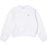 Lacoste - Witte Double Face Sweatshirt - Dames - Katoen
