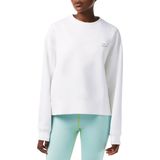 Lacoste - Witte Double Face Sweatshirt - Dames - Katoen