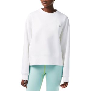 Lacoste - Witte Double Face Sweatshirt - Dames - Katoen