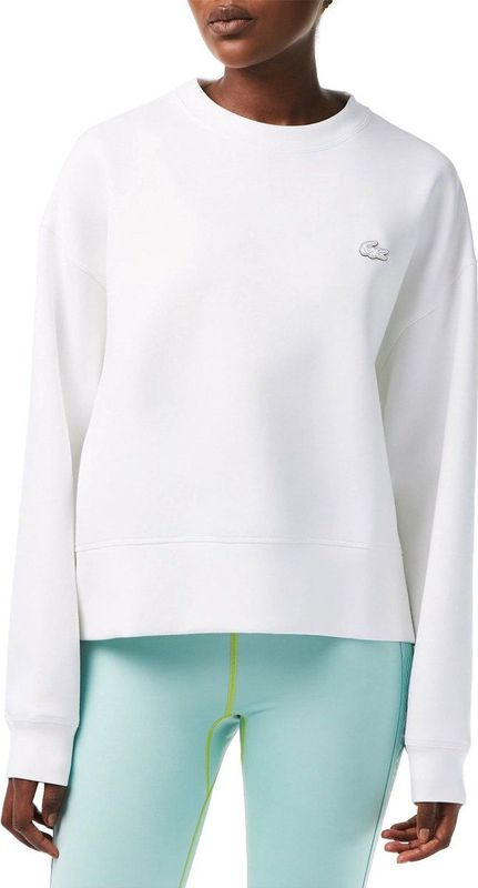 Lacoste - Witte Double Face Sweatshirt - Dames - Katoen