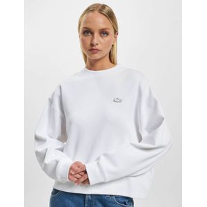Lacoste - Sweatshirt - Wit - Relaxed-Fit - Fleece