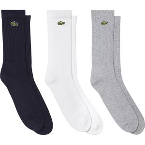 Lacoste - RA4182 - Sportsokken - Silver Chine/White-Navy Blue - Set van 3