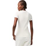 Lacoste - Slim Fit Ribgebreide T-shirt - Wit - Katoen