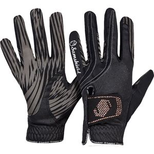 Handschoen V-skin roze goud Black - 6.5 | Paardrij handschoenen