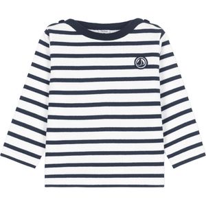 Petit Bateau Unisex Baby's A08FI Matroos, Wit Marshmallow/Blauw Roken, 3 Maanden, Witte Marshmallow/Blauw Roken, 3 Maanden