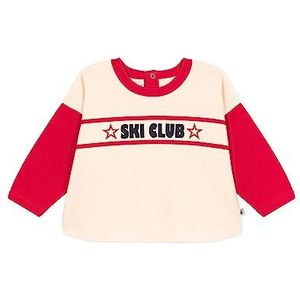 Petit Bateau A08S1 trainingshemd, wit Avalanche/rood Corida, 6 maanden voor baby's, wit Avalanche/rood Corida, 6 Maanden