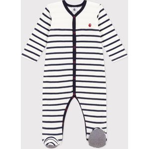 Petit Bateau - Dors Bien Y - Babypyjama - Marshmallow/Smoking - 3 maanden