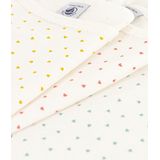 Petit Bateau - Set van 3 Meisjeshemdjes - Katoen - Met Bandjes en Hartjes