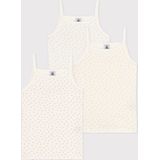 Petit Bateau - Set van 3 Meisjeshemdjes - Katoen - Met Bandjes en Hartjes