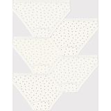 Petit Bateau - Set van 5 Slipjes - Wit - Bedrukt - Biologisch Katoen