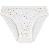 Set met 5 slipjes met kleine hartjes PETIT BATEAU wit, bedrukt