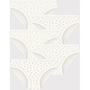 Petit Bateau - Set van 5 Slips - Wit - Biologisch Katoen