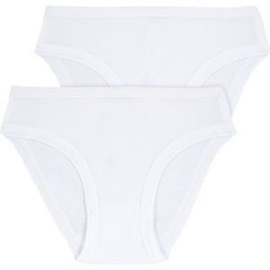 Petit Bateau Set Van 2 Witte Meisjesonderbroeken - 2 jaar