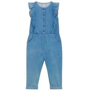 Petit Bateau A09na Lange jumpsuit voor babymeisjes, DUIDELIJKE DENIM