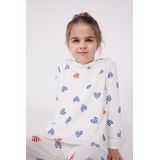 Petit Bateau Katoenen kinderpyjama met lange mouw en hartjesprint