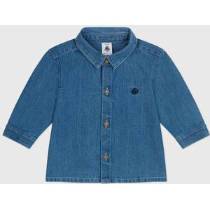 Petit Bateau - Jeanshemd - Licht Denim - Katoen - Lange Mouwen - Klassieke Kraag