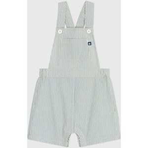 Petit Bateau Korte tuinbroek voor babyjongens, Wit/Groen, 18 Maanden