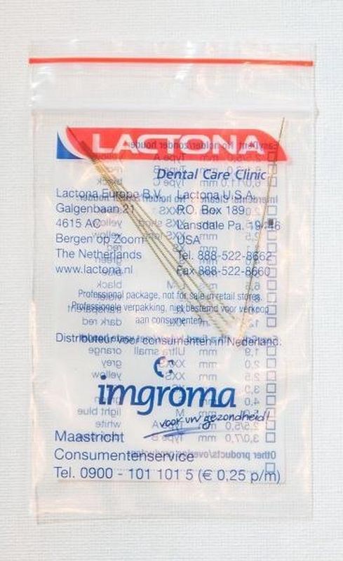 Lactona Interdentaal Ragers Xx-Small Short 2,5mm - Geel - 5 x 5 Stuks - Voordeelpakket