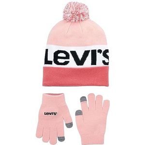Levi's Lan 9a8550 muts en handschoenen unisex muts, Roze