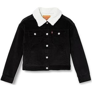 Levi's Kids Lvg Baby Baggy Cord Trucke 4EJ310 jeansjas voor meisjes, zwart.