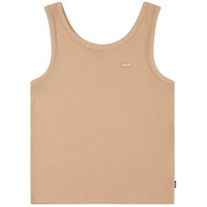 Levi's Lvg Meet and Greet geribbelde tank 4ek116 T-shirt voor meisjes, Koraalzand, 12 jaar