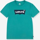 Levi's - Kids Shirt - Navy - Ronde Hals - Kwartmouw