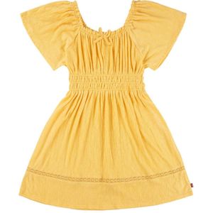 Levi's - Jurk - Geel - Viscose, Polyester, Elastaan