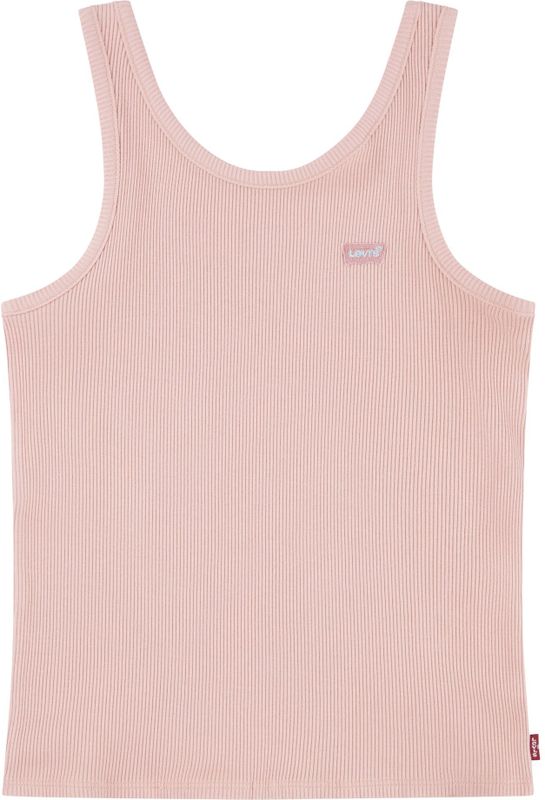 Levi´s ® Kids Meet And Greet Ribbed Mouwloos T-shirt Roze 8 Years Jongens,Meisjes