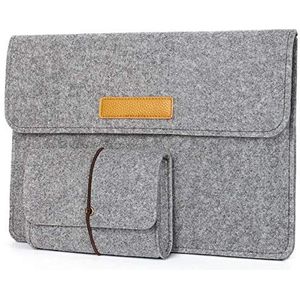 Karylax - Tas van vilt met tas (S-grijs) voor laptop Dell Inspiron 7425 14 inch (35,5 cm), Meerkleurig