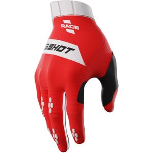 Shot - Race Handschoenen - Zwart - Stretchstof - Lycra Inzetstuk