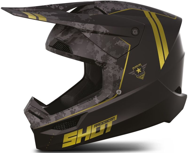 Shot - Furious Army - Crosshelm - Groen - SRS Synthetisch, 1300g, Hypoallergene Voering