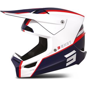 Crosshelm Shot Furious Heritage Blauw-Wit-Rood