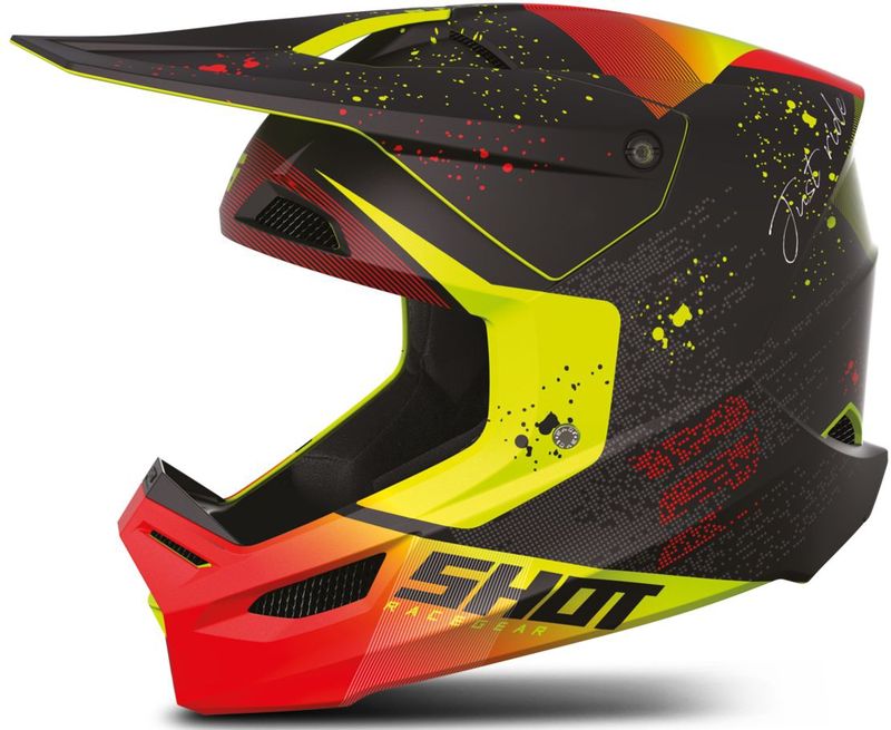 Shot - Race - Crosshelm - Zwart - SRS Synthetisch Versterkt
