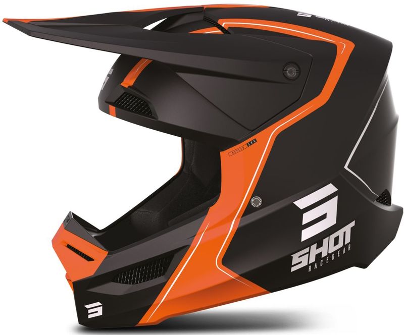 Shot - Race Crosshelm - Zwart - SRS Synthetisch - Schokdempend