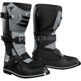 Shot - Race 2 - Motorlaarzen - Zwart-Grijs - Synthetisch Leer