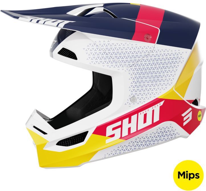 Shot - Race Mips® Ridge - Crosshelm - Wit - SRS Synthetisch Versterkt