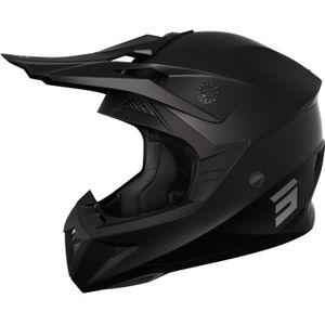 SHOT - Pulse Solid 2.0 - Off-Road Helm - Zwart - Thermoplastische Hars