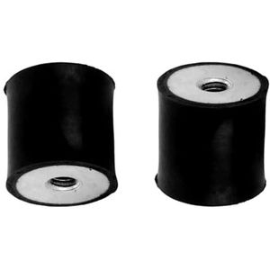 cyclingcolors Set van 2 rubberen beugels voor trillingsdemper voor auto, motorfiets, vrouwelijke tractor, M6 x 6 mm, M6 x 6 mm, 20 x 30 mm