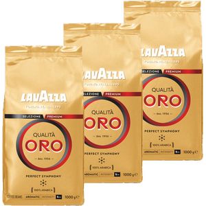Lavazza Qualita Oro koffiebonen 1kg x3