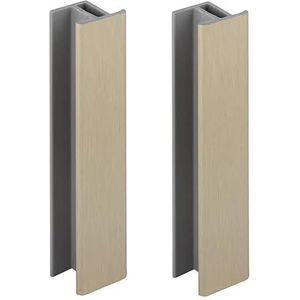 cyclingcolors 2 x connectoren voor plint, 120 mm, kleur roestvrij staal, zilver, keuken, hoek, sokkelplaat, keukensokkel, binnenhoeken, buitenhoeken, meubels