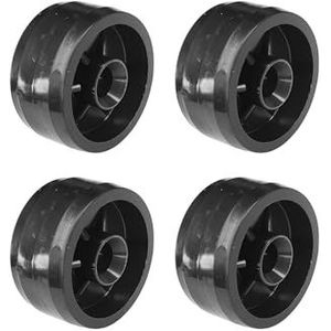cyclingcolors Set van 4 kunststof wielen 30 mm zwart voor meubels, bed, schuifdeur, deur, lade, kast