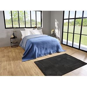 Savanne - Wollen Deken - Blauw - Winterdeken 220 x 240 cm - 700 gram