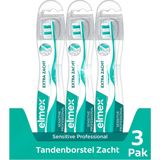 Elmex Sensitive Professional Zachte Tandenborstel Extra Soft - 3 Stuks - Voordeelverpakking