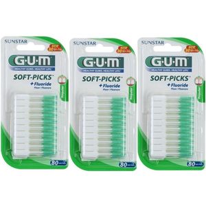 GUM Soft Picks Regular Ragers - 3 x 80 stuks