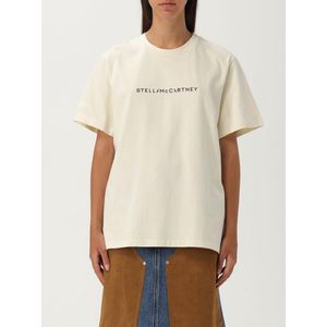 Stella McCartney - T-shirt - Wit - Katoen - Geribbelde Ronde Hals