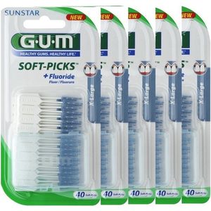 GUM Soft Picks X-Large - 5 x 40 stuks - Ragers - Voordeelverpakking