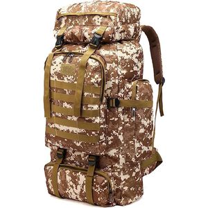 60 l - 80 l, outdoor militaire rugzak voor heren, camouflage, noodrugzak, waterdicht, survival, gevuld, vluchtrugzak, noodgevallen, rugzak, vechtrugzak, wandelrugzak, lichte rugzak, 80L, large capacity